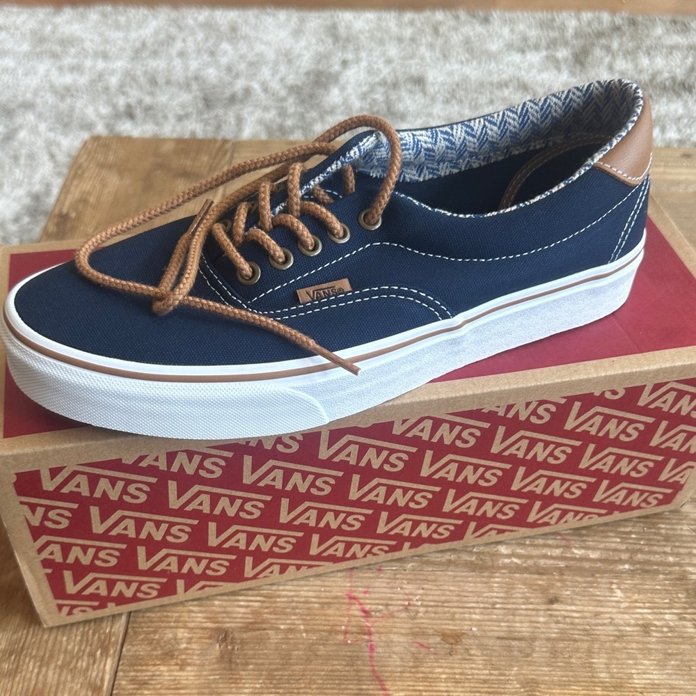 Vans Era 59 Men's Blue and Tan Sneakers